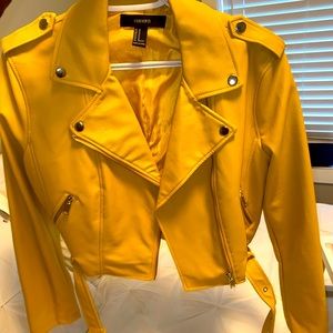 Yellow leather jacket